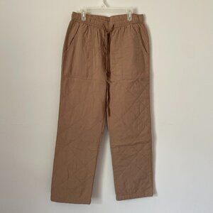 Rujuta Sheth quilted tan pants EUC